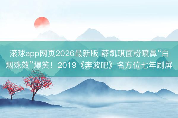 滚球app网页2026最新版 薛凯琪面粉喷鼻“白烟殊效”爆笑！2019《奔波吧》名方位七年刷屏