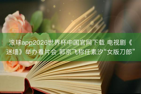 滚球app2026世界杯中国官网下载 电视剧《迷墙》举办看片会 郭京飞称任素汐“女版刀郎”