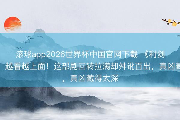 滚球app2026世界杯中国官网下载 《利剑玫瑰》:越看越上面!这部剧回转拉满却舛讹百出,真凶藏得太深