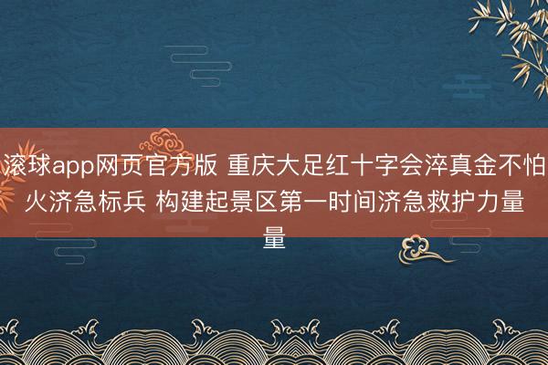 滚球app网页官方版 重庆大足红十字会淬真金不怕火济急标兵 构建起景区第一时间济急救护力量