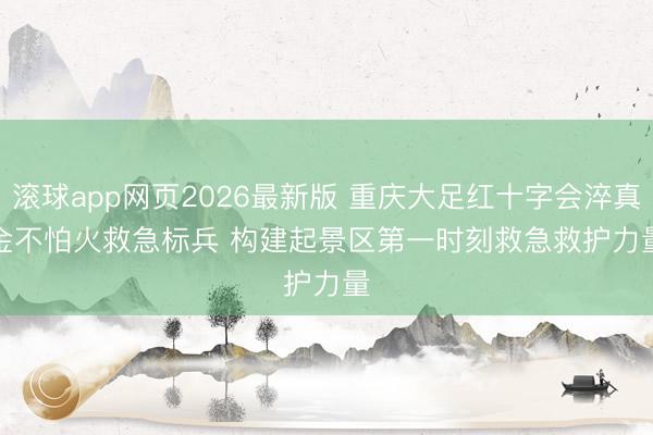 滚球app网页2026最新版 重庆大足红十字会淬真金不怕火救急标兵 构建起景区第一时刻救急救护力量