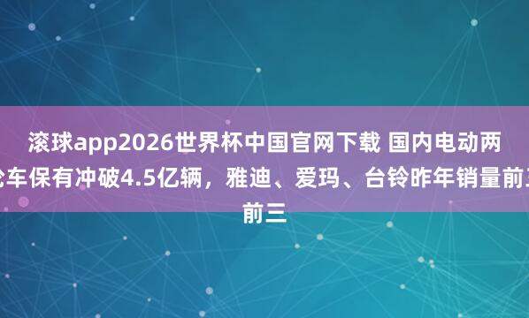 滚球app2026世界杯中国官网下载 国内电动两轮车保有冲破4.5亿辆,雅迪、爱玛、台铃昨年销量前三
