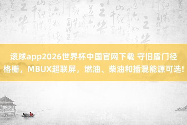 滚球app2026世界杯中国官网下载 守旧盾门径格栅，MBUX超联屏，燃油、柴油和插混能源可选!